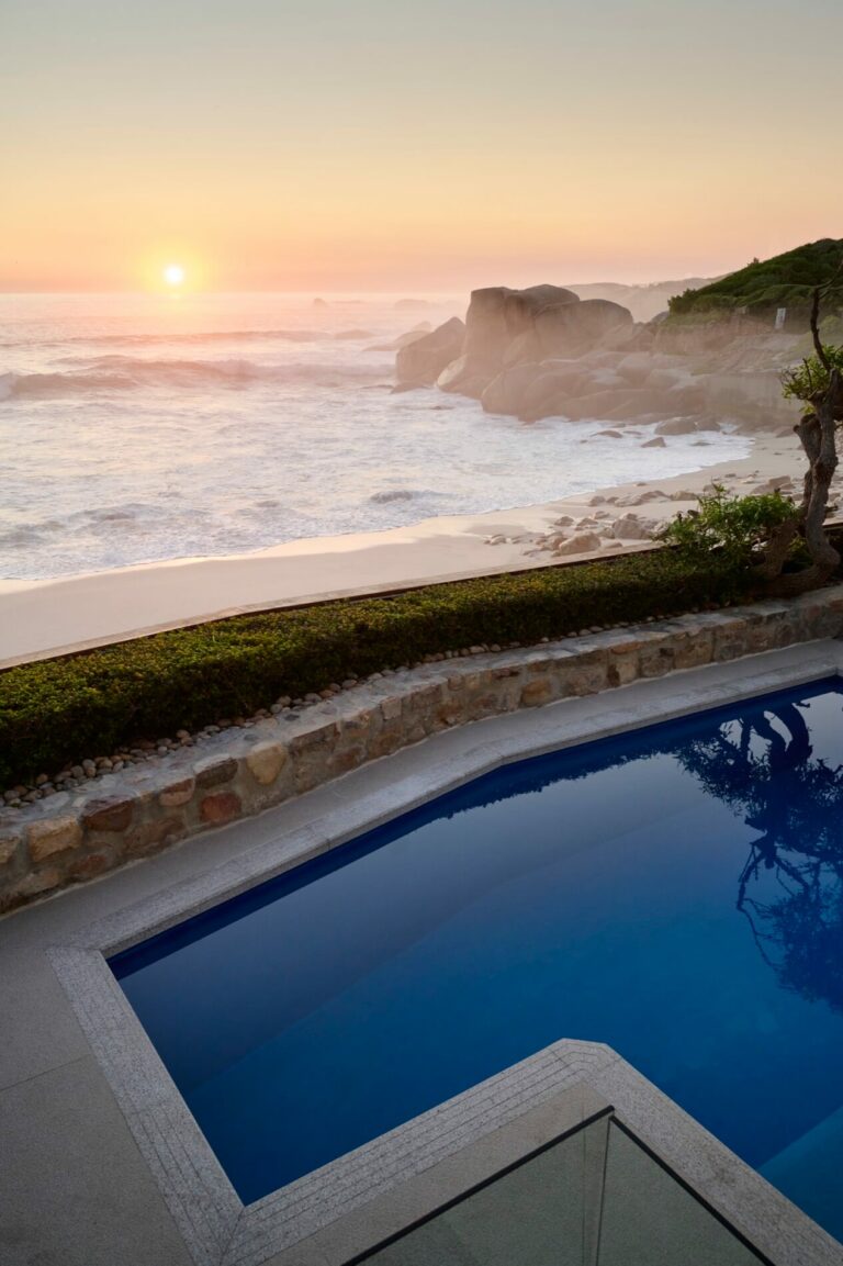 Cape Town Luxury Escapes Bedroom 3 View Over Pool To Glen Beach Ground Floor