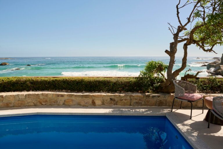 Cape Town Luxury Escapes Terrace Looking Over Pool To Atlantic Ocean